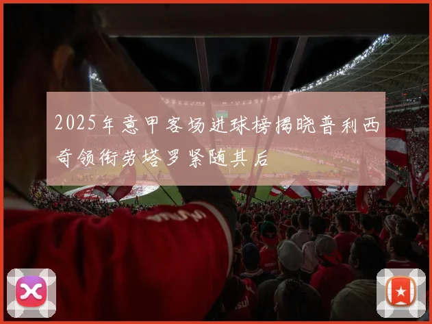 2025年意甲客场进球榜揭晓普利西奇领衔劳塔罗紧随其后